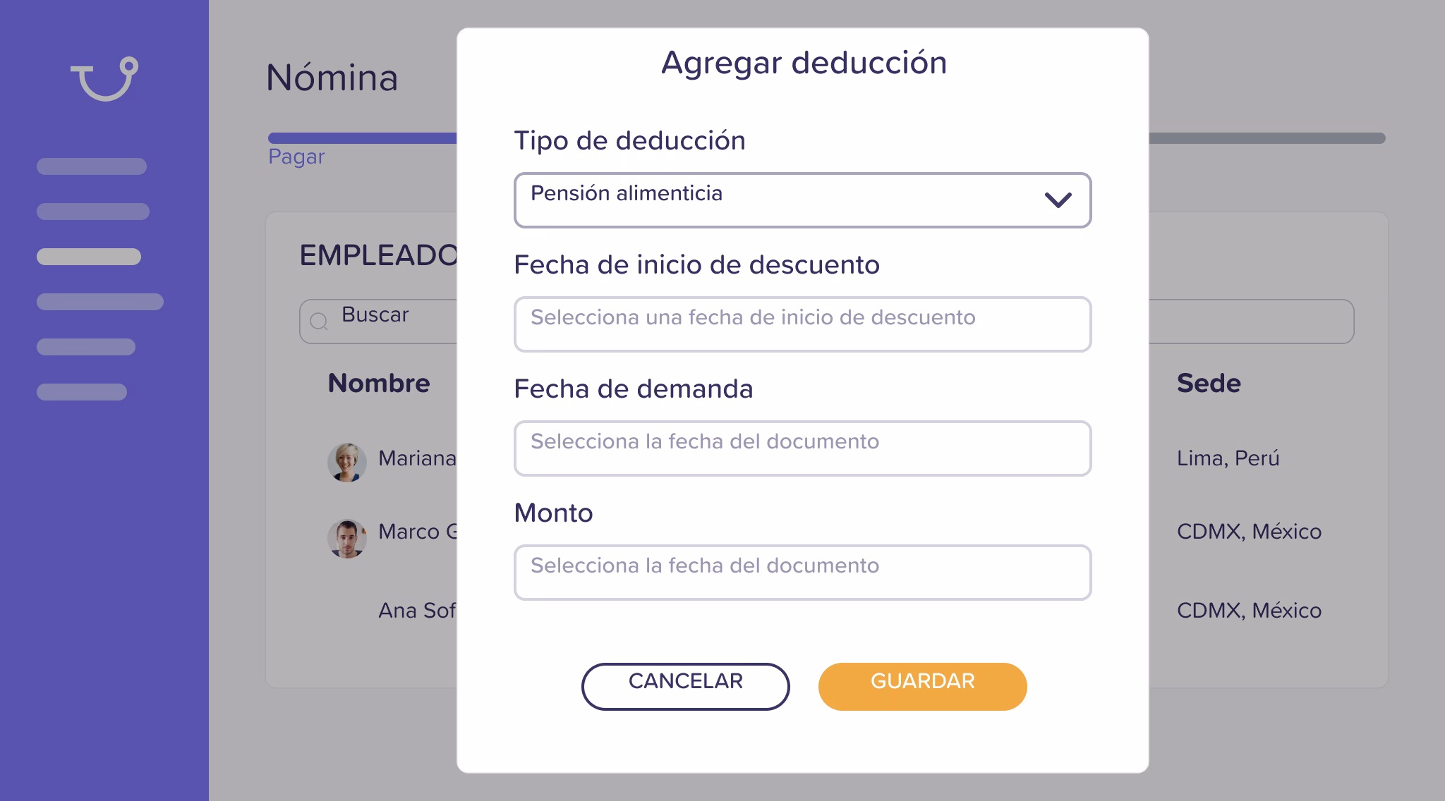Percepciones y deducciones personalizadas