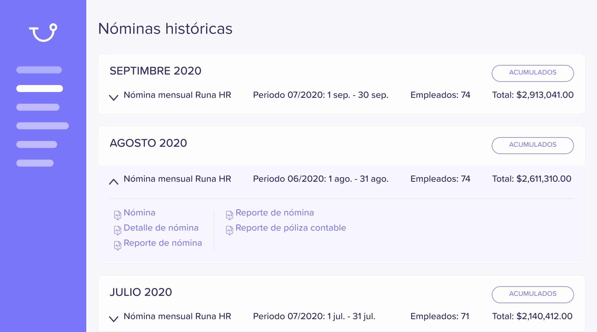 Dispersión y recibos en automático
